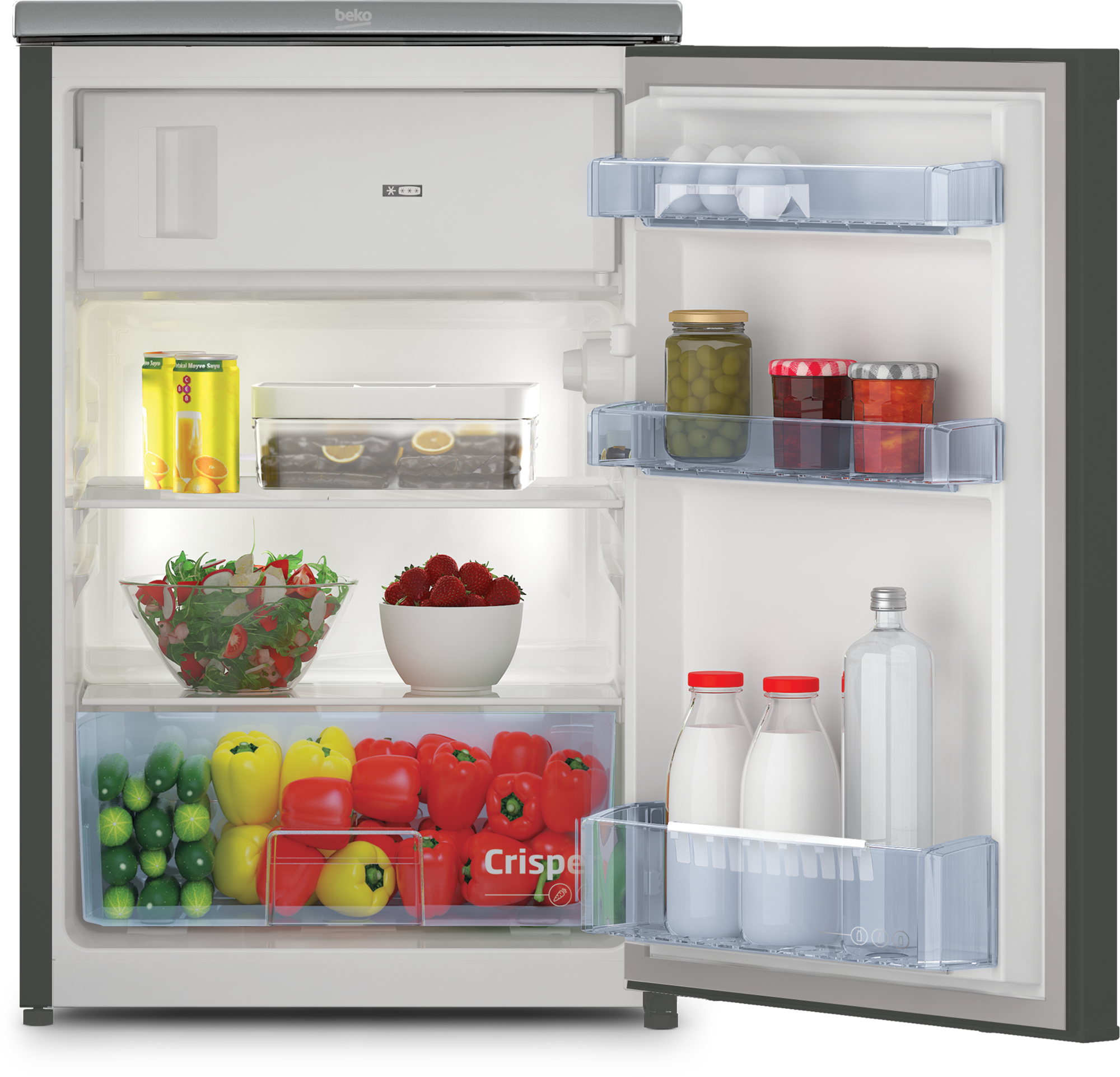 BEKO TSE1285NG vrijstaande koelkast met vriesvak - 84cm BEKO TSE1285NG vrijstaande koelkast met vriesvak - 84cm