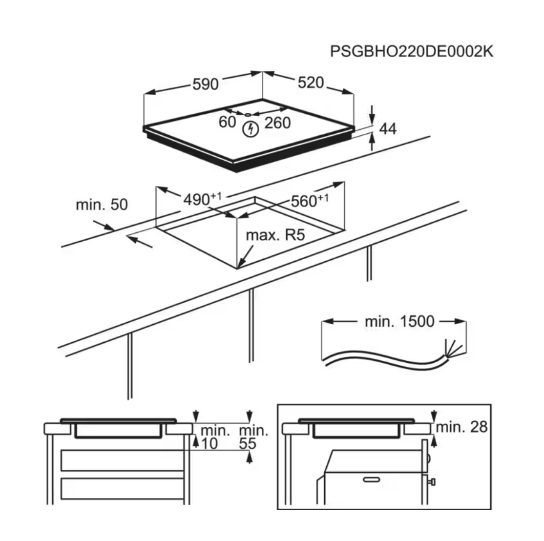 AEG TI64IB1BFB 7000 inductiekookplaat - 60cm