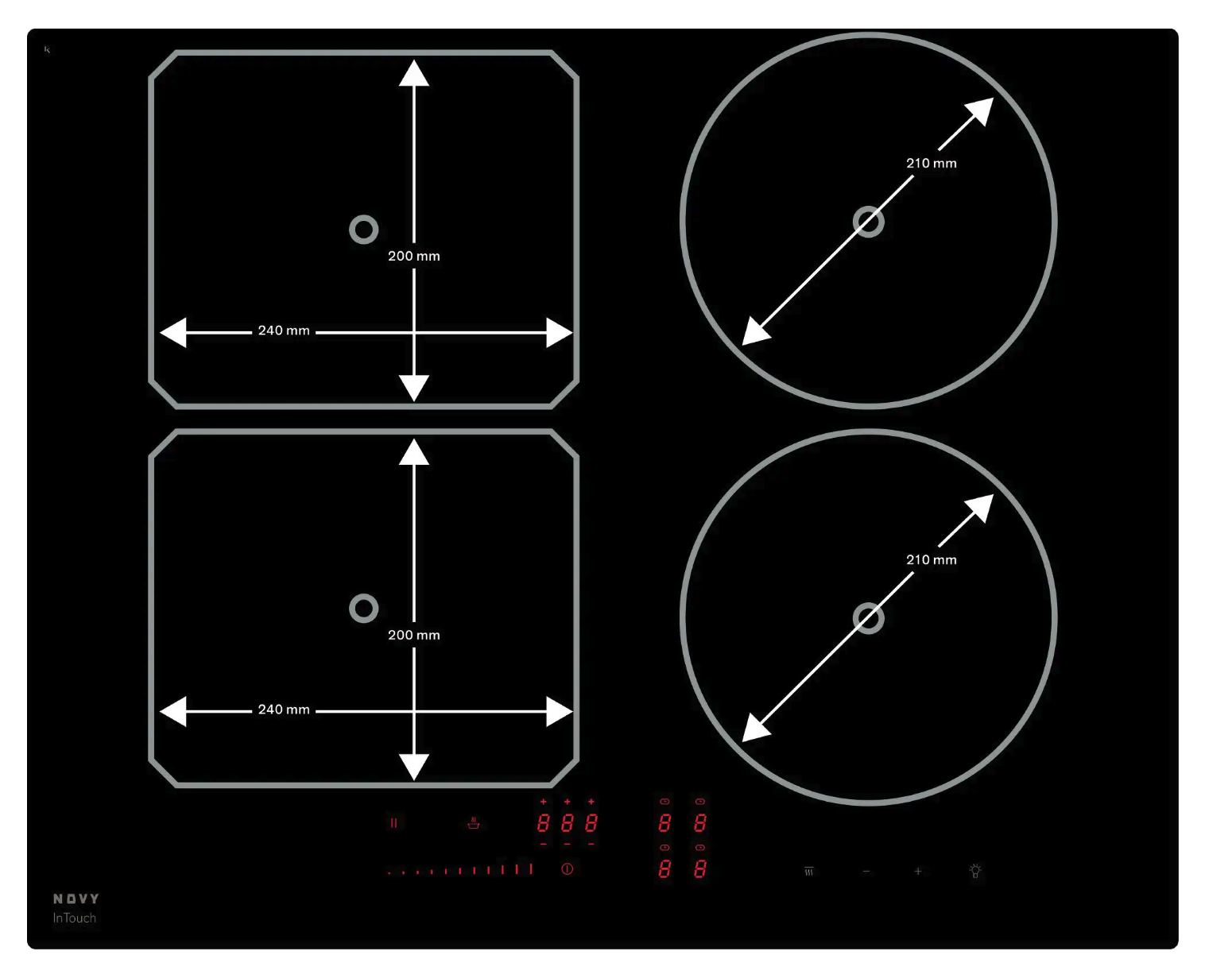 NOVY 1763 inductiekookplaat - 65cm