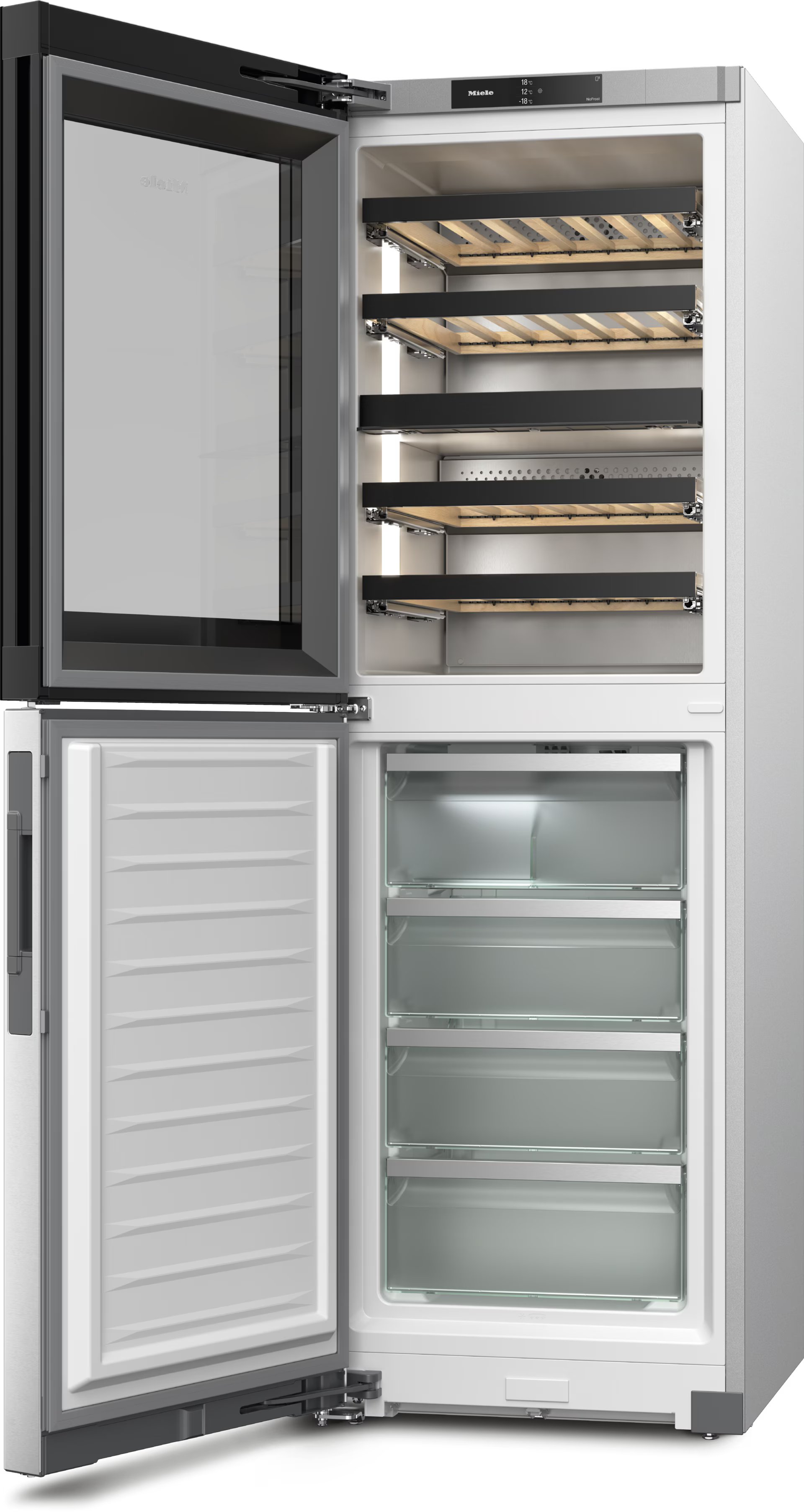 MIELE KWNS4784DEEDT/CS vrijstaande wijnklimaatkast