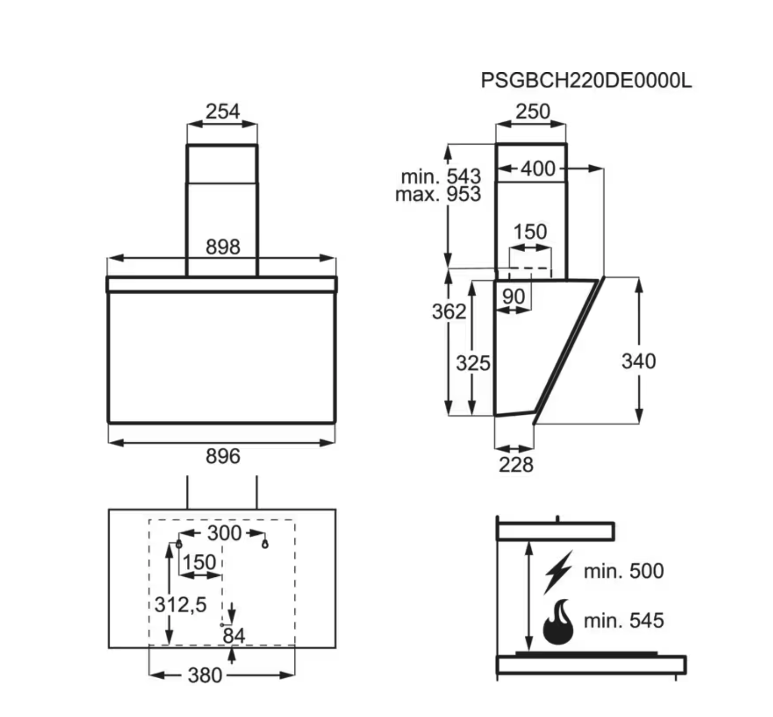 AEG DVE5961HB 7000 headfree dampkap - 90cm AEG DVE5961HB 7000 headfree dampkap - 90cm
