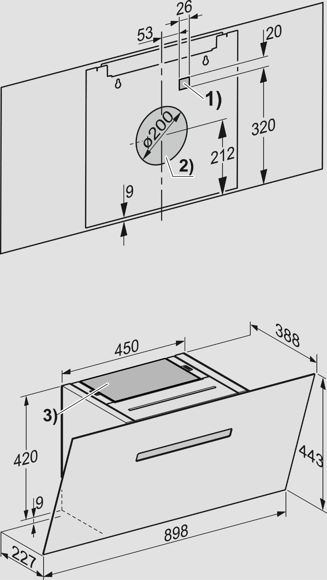 MIELE DAH1950OBSW headfree dampkap - 90cm MIELE DAH1950OBSW headfree dampkap - 90cm