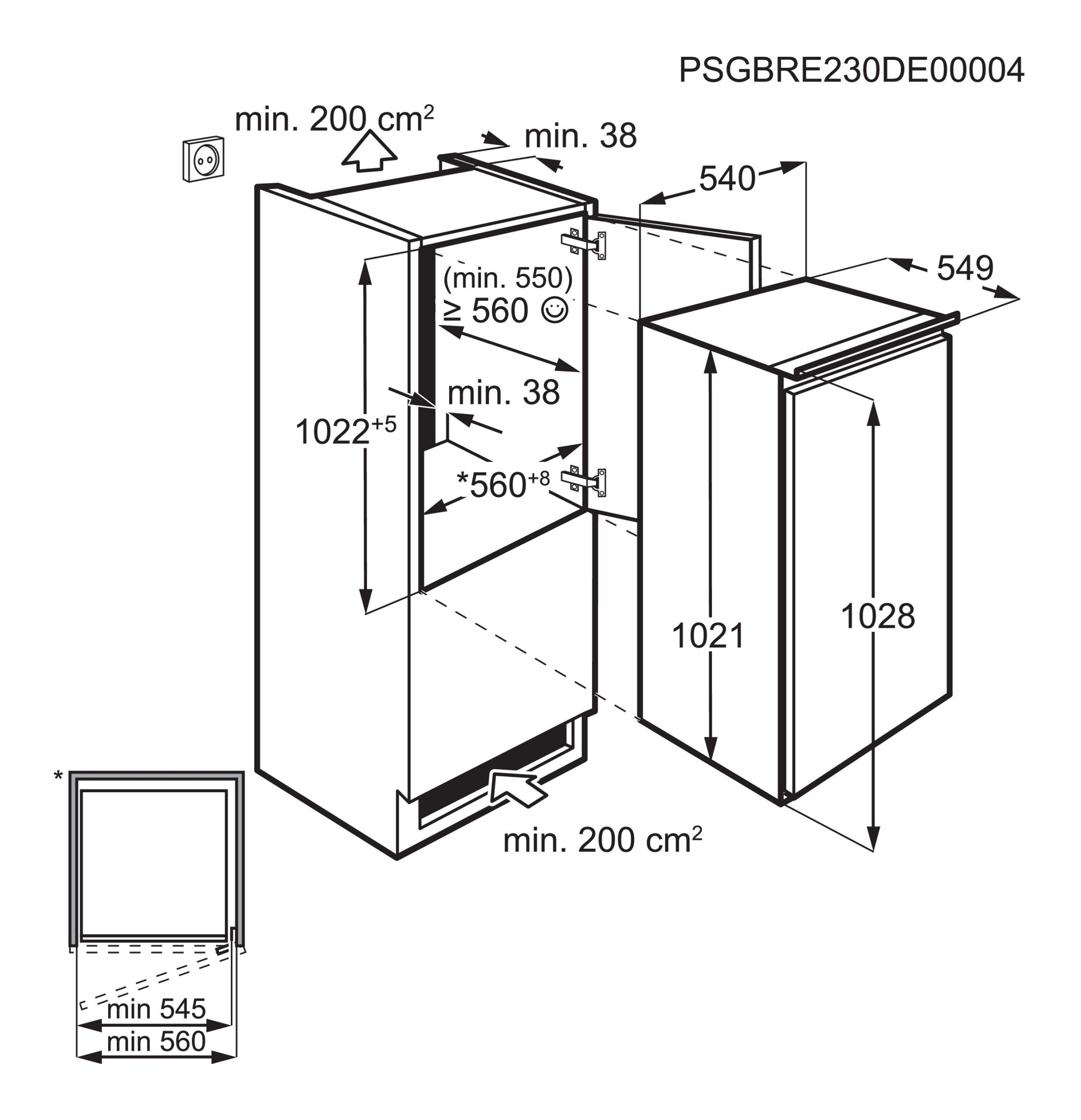 ELECTROLUX LRB3AE10S1 500 koelkast zonder vriesvak - 102cm ELECTROLUX LRB3AE10S1 500 koelkast zonder vriesvak - 102cm