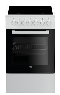 BEKO FSM57100GW fornuis met keramische kookplaat - 50cm BEKO FSM57100GW fornuis met keramische kookplaat - 50cm