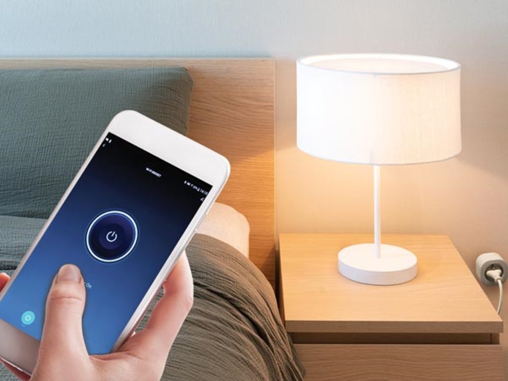 PEREL SMART1001 Smart wifi-stekker, 13 A, 3000 W, voor gebruik binnenshuis, Franse aarding type E, wit