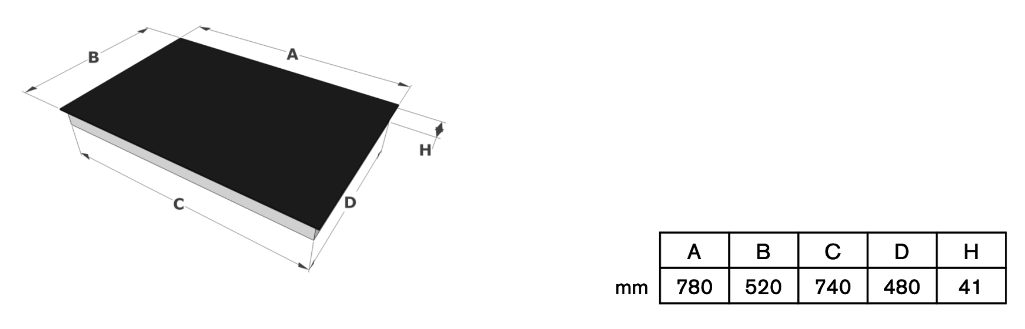NOVY 1119 vitrokeramische kookplaat - 78cm NOVY 1119 vitrokeramische kookplaat - 78cm