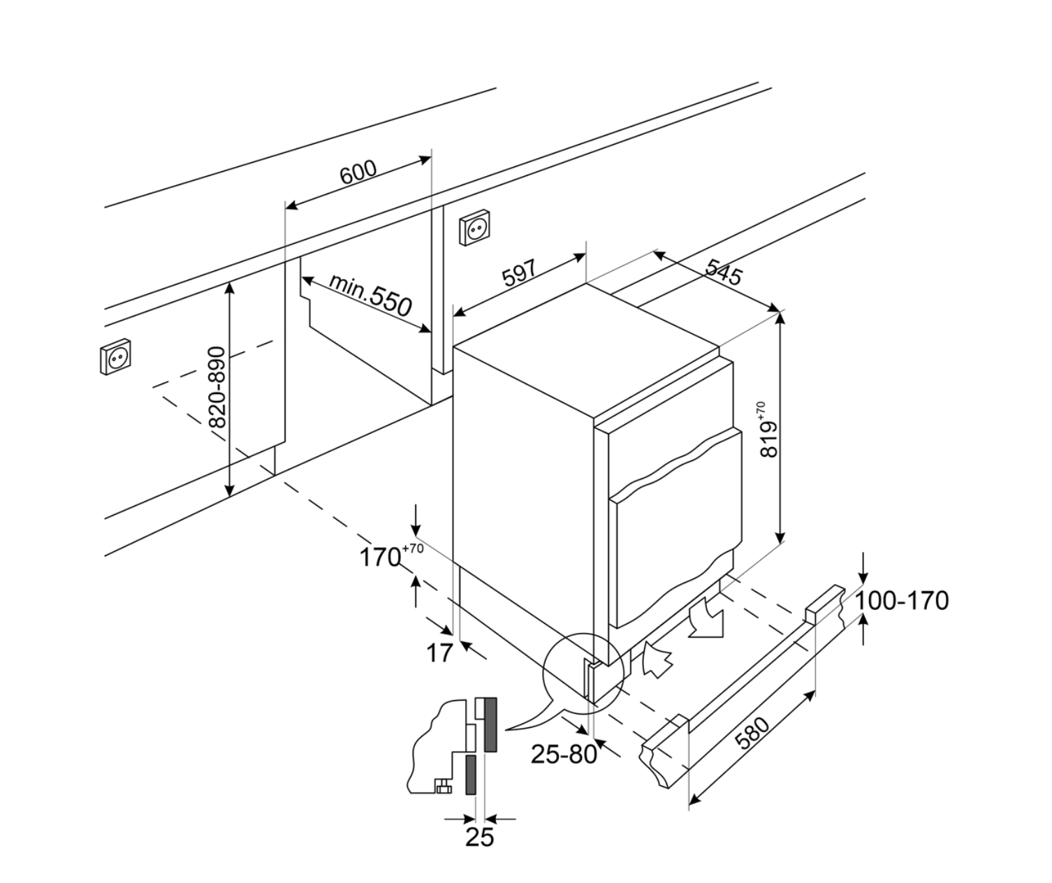 SMEG U8L080DE koelkast zonder vriesvak - 88cm SMEG U8L080DE koelkast zonder vriesvak - 88cm