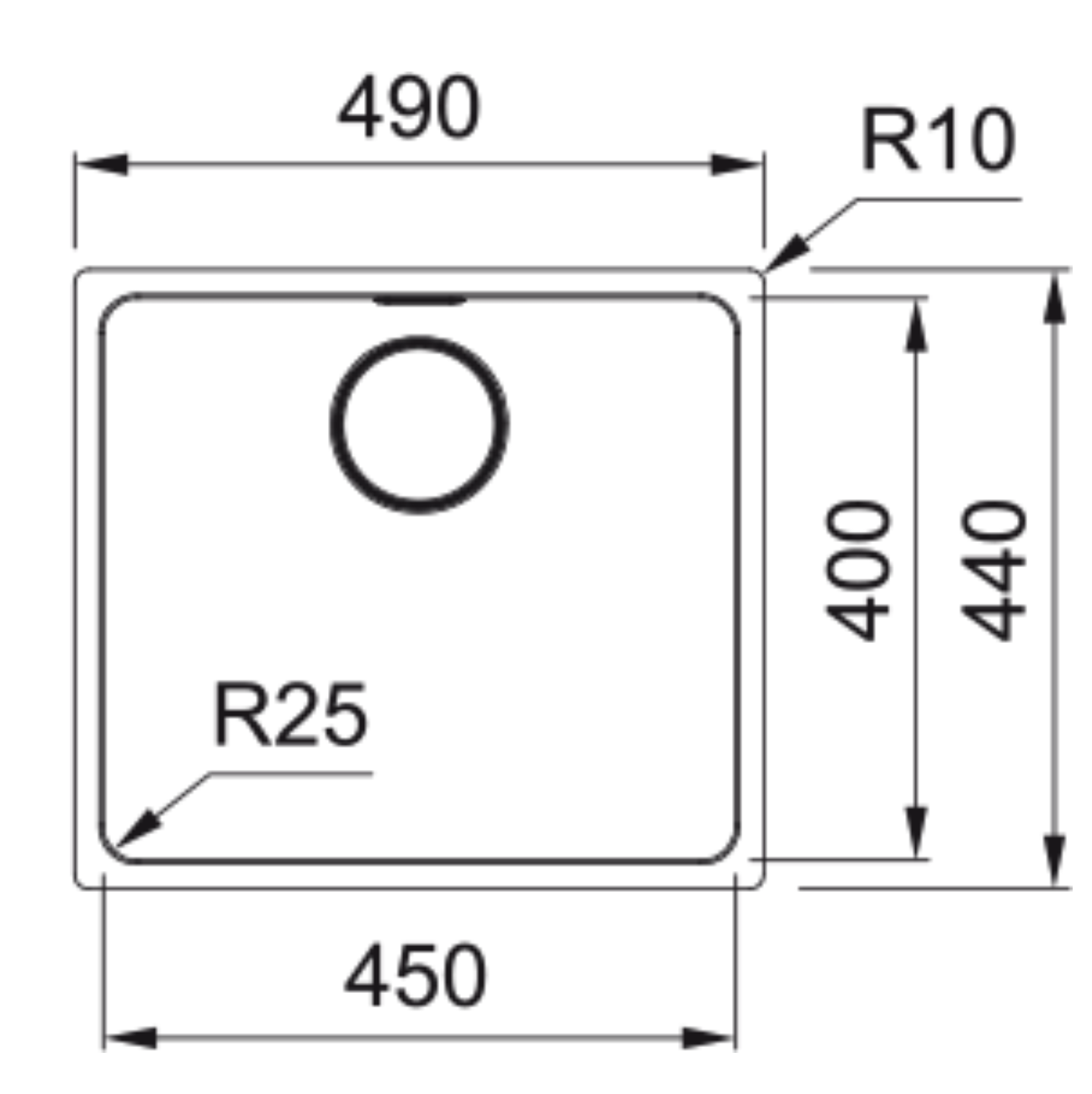 FRANKE MYX110450M1 MYTHOS spoelbak FRANKE MYX110450M1 MYTHOS spoelbak