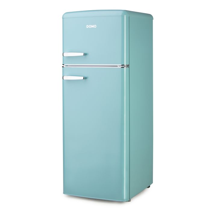 DOMO  DO91705R Retro koel-vriescombinatie - D - 206 L - blauw