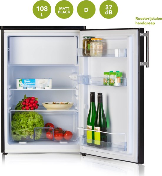 DOMO  DO91124 Koelkast met vriesvak - Tafelmodel - 108L - Zwart DOMO  DO91124 Koelkast met vriesvak - Tafelmodel - 108L - Zwart