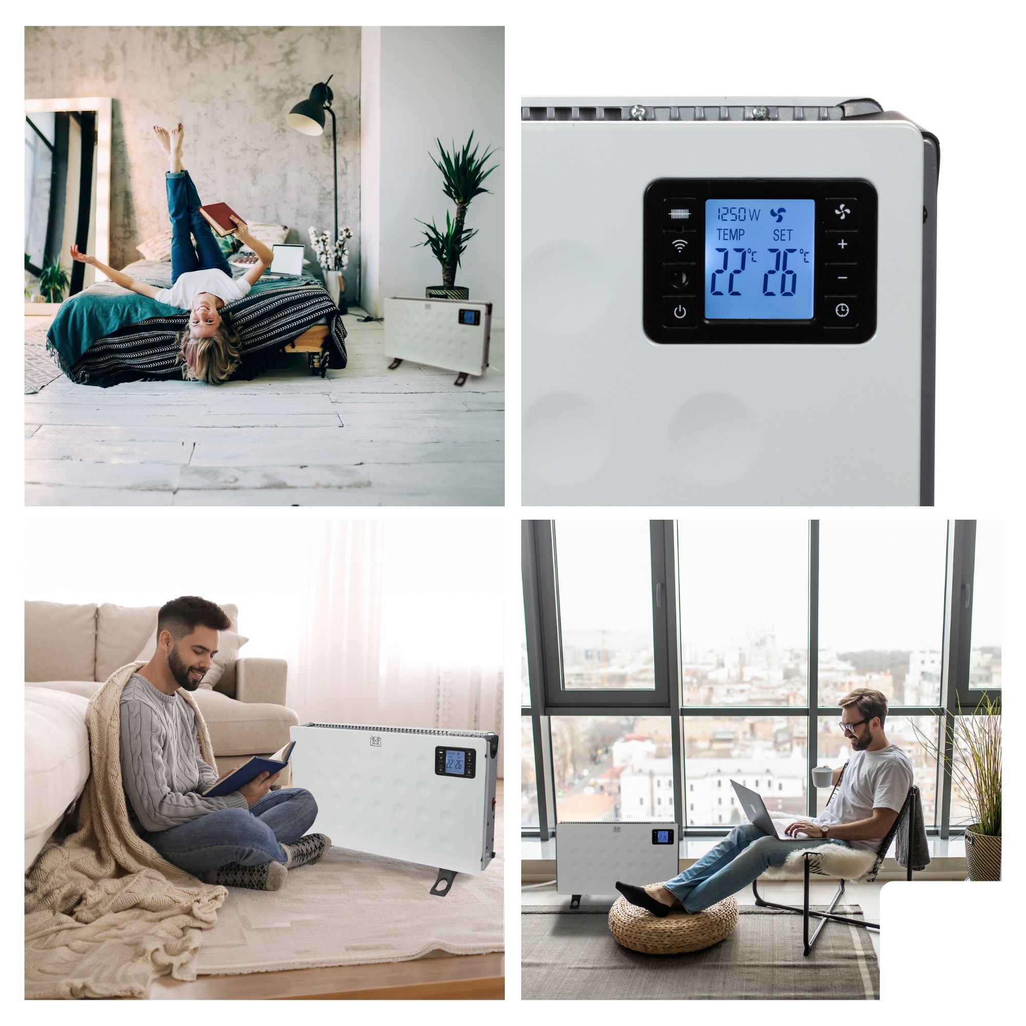 PEREL SMART1310 Smart Convectorkachel, voor binnen, drie warmtestanden, 2000 W
 PEREL SMART1310 Smart Convectorkachel, voor binnen, drie warmtestanden, 2000 W