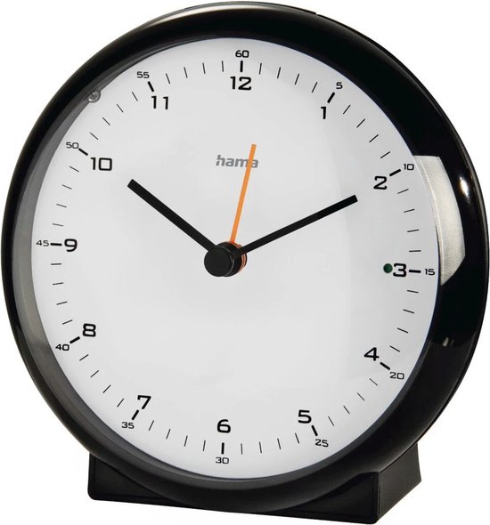 HAMA 00186317 Hama Radiogestuurde Wekker Elegance Pro Geluidsarm Zwart