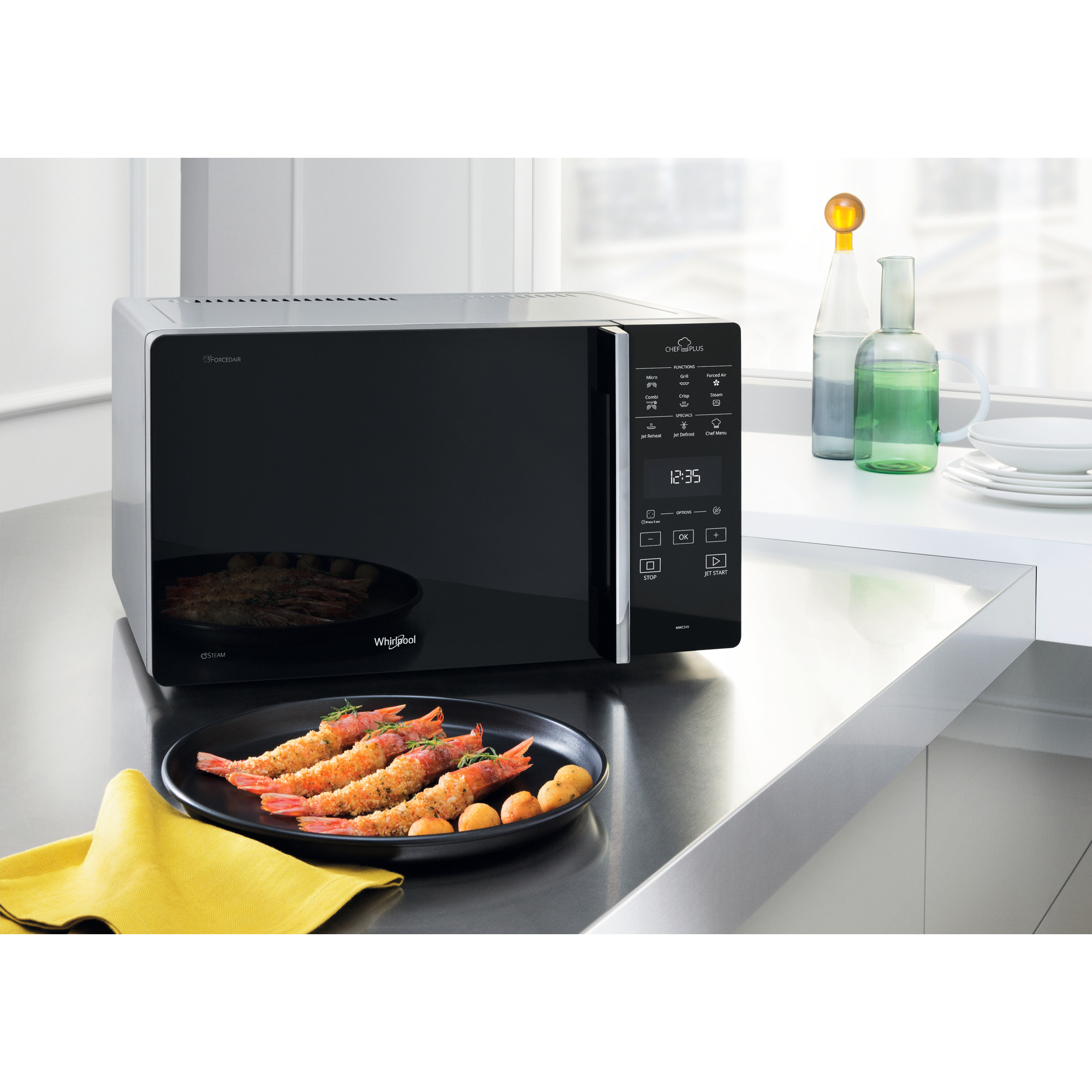 WHIRLPOOL MCP349SL vrijstaande microgolfoven - combi - 30cm