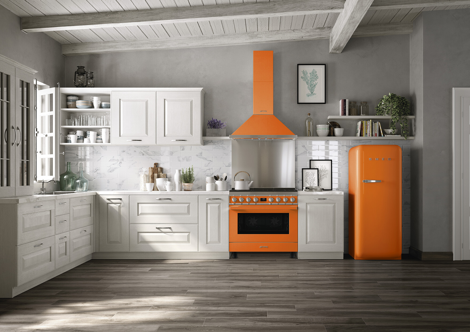 SMEG CPF9GPOR fornuis met gaskookplaat - 90cm
