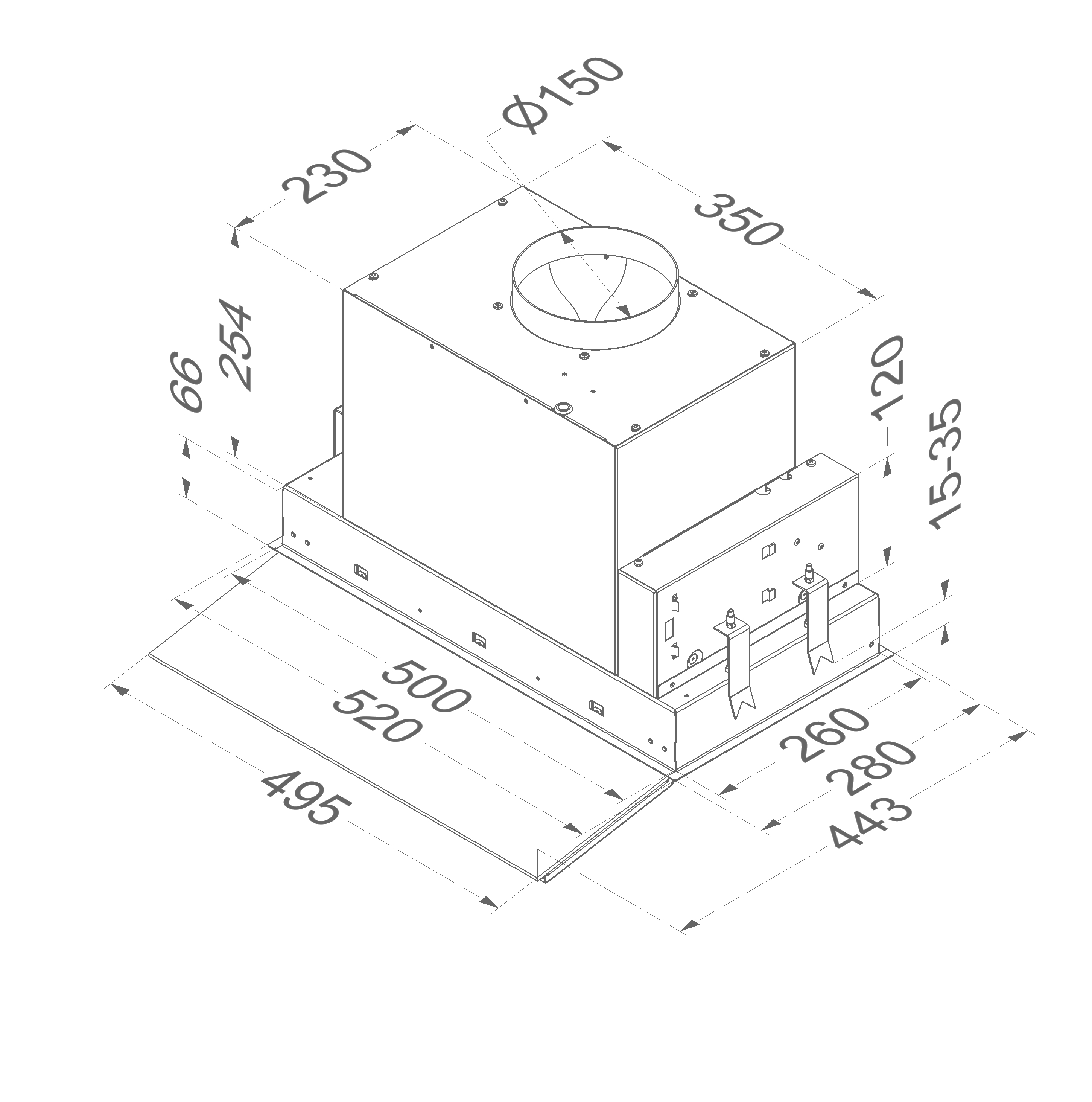 NOVY 680 Fusion telescopische dampkap - 60cm NOVY 680 Fusion telescopische dampkap - 60cm