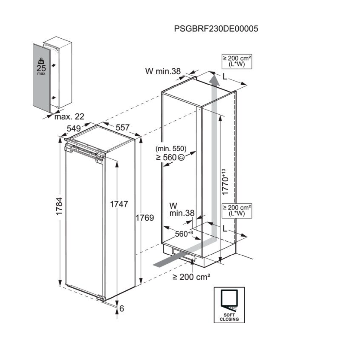 AEG TB7NA181EC 7000 inbouw vriezer - 178cm AEG TB7NA181EC 7000 inbouw vriezer - 178cm