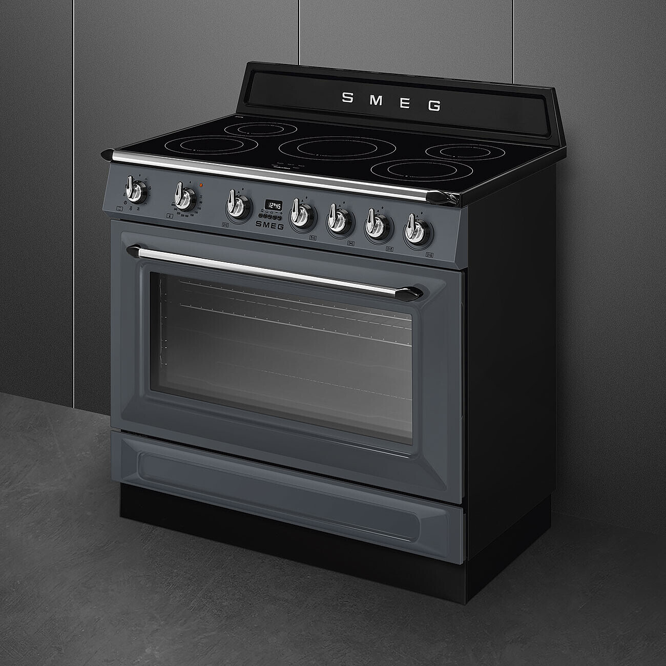 SMEG TR90IMGR fornuis met inductie kookplaat - 90cm