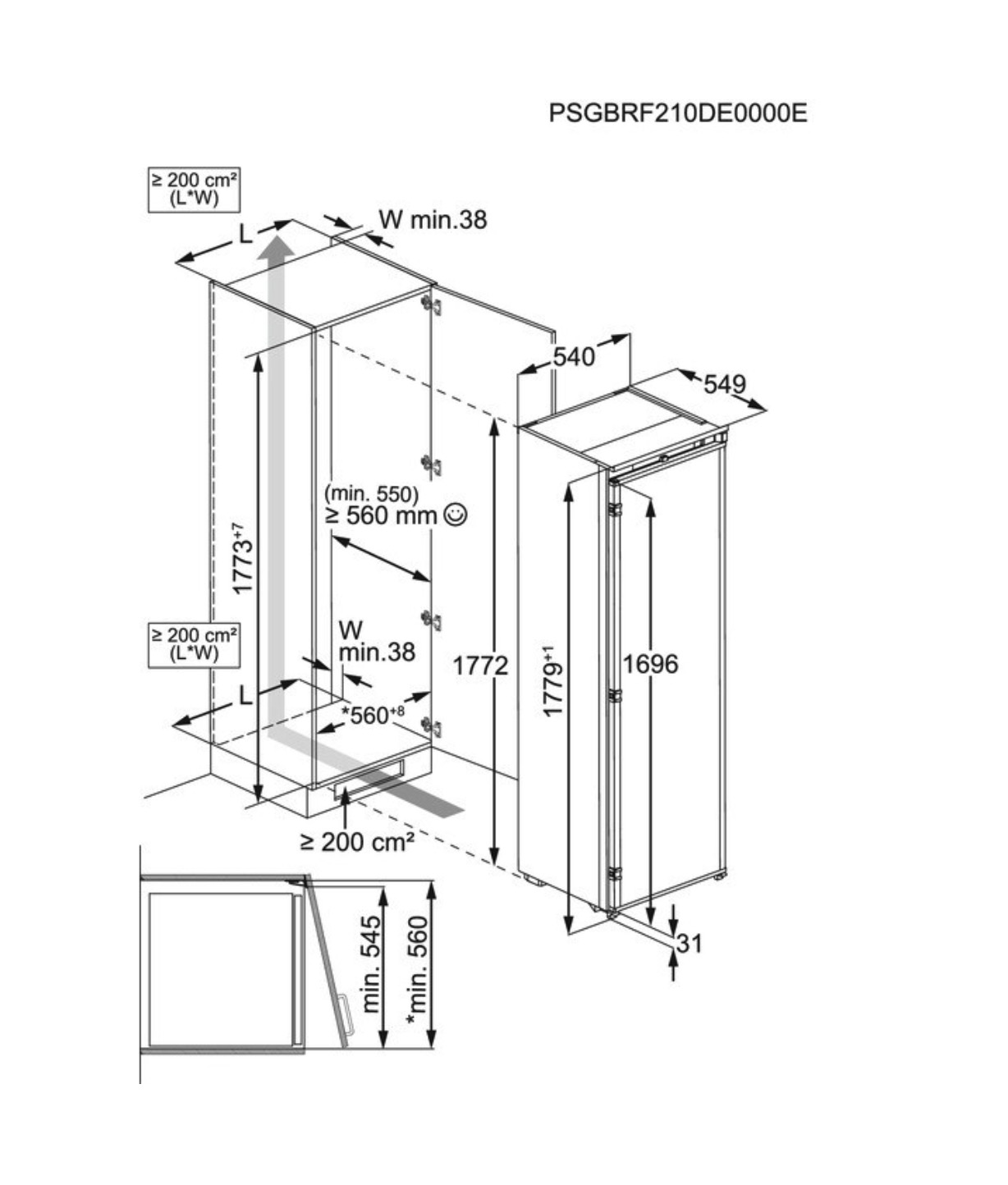 AEG TK6FS181DS 6000 koelkast zonder vriesvak - 178cm