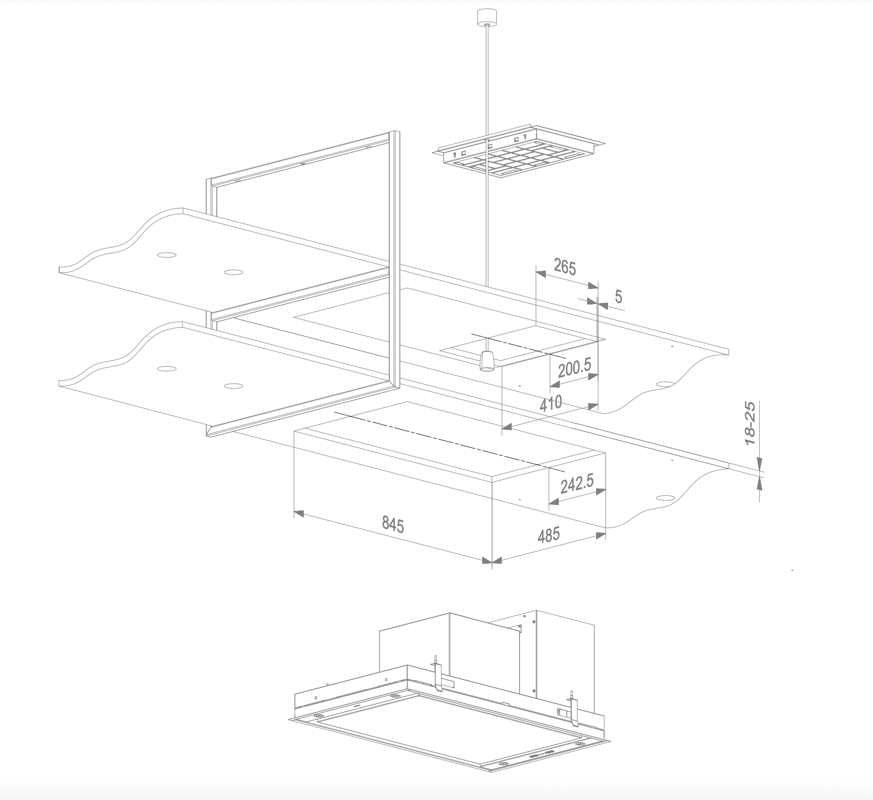 NOVY 15009 eilanddampkap - 90cm NOVY 15009 eilanddampkap - 90cm