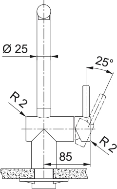 FRANKE 301876 ATLAS NEO eengreepsmengkraan - keuken raamoplossing FRANKE 301876 ATLAS NEO eengreepsmengkraan - keuken raamoplossing