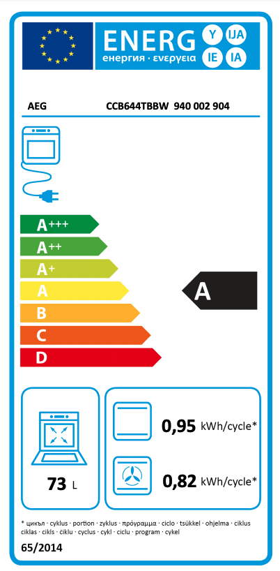 AEG CCB644TBBW fornuis met keramische kookplaat - 60cm AEG CCB644TBBW fornuis met keramische kookplaat - 60cm