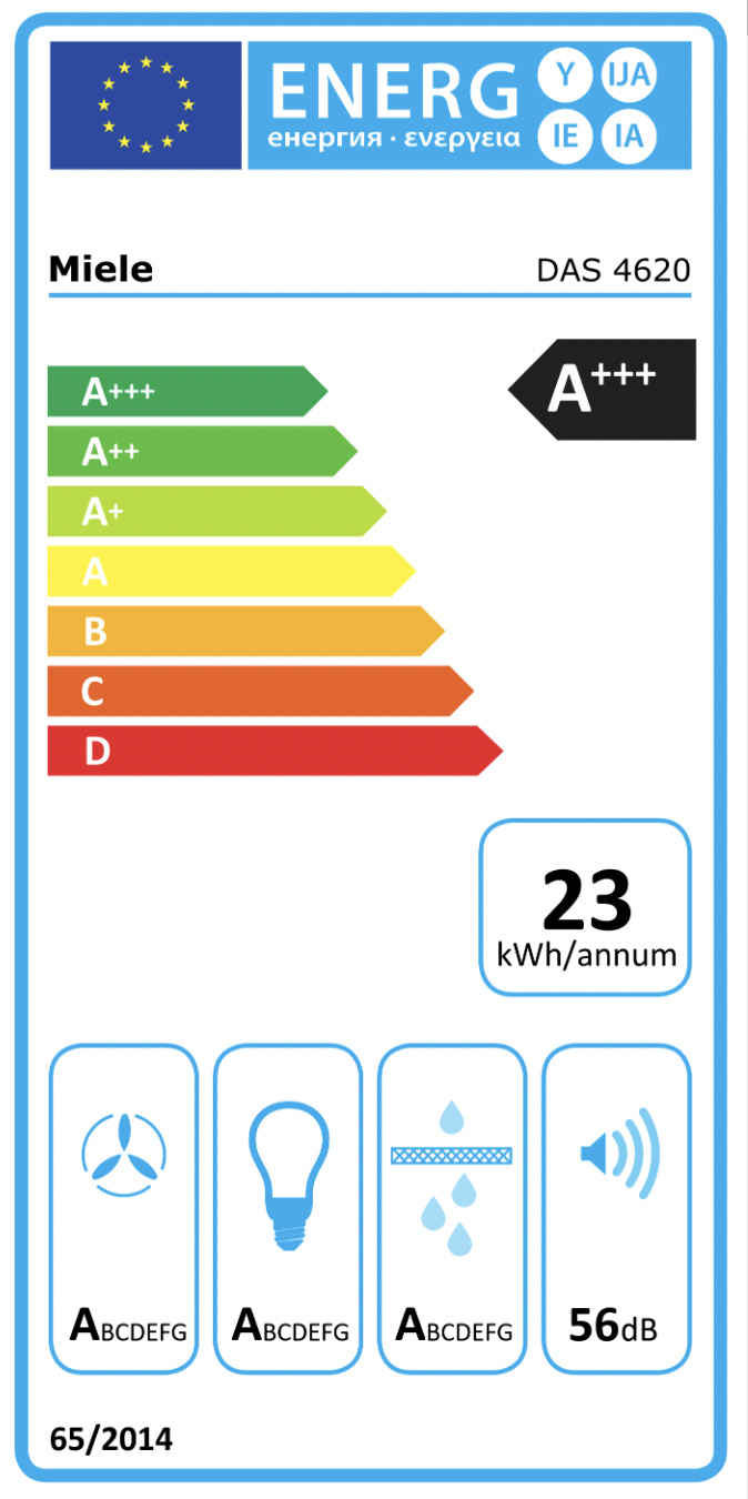 MIELE DAS4620EDST telescopische dampkap - 60cm MIELE DAS4620EDST telescopische dampkap - 60cm