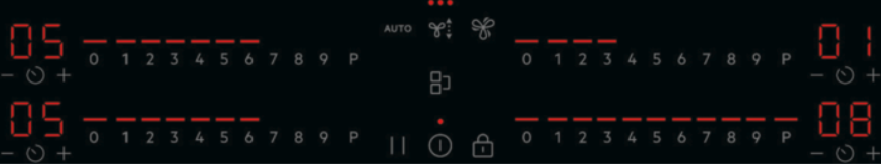 AEG TH84CB03CB 6000 kookplaat met afzuiging - 80cm AEG TH84CB03CB 6000 kookplaat met afzuiging - 80cm