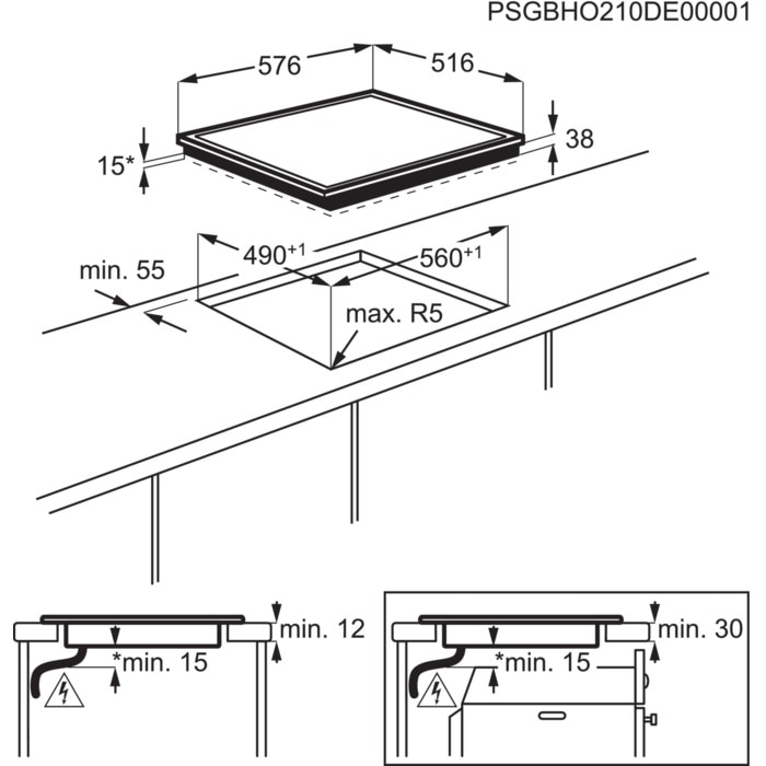 AEG HK624010XB 3000 vitrokeramische kookplaat - 60cm AEG HK624010XB 3000 vitrokeramische kookplaat - 60cm