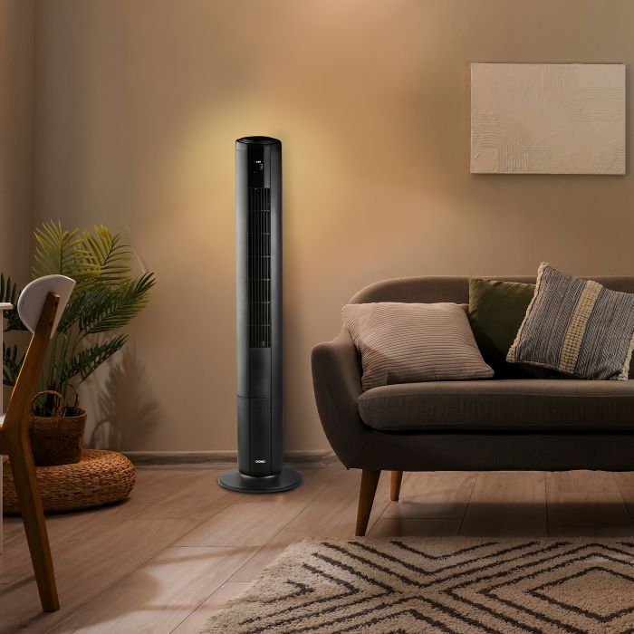 DOMO  DO8153 Kolomventilator met sfeerlicht – 5 snelheden – 4 functies – 105 cm hoogte
