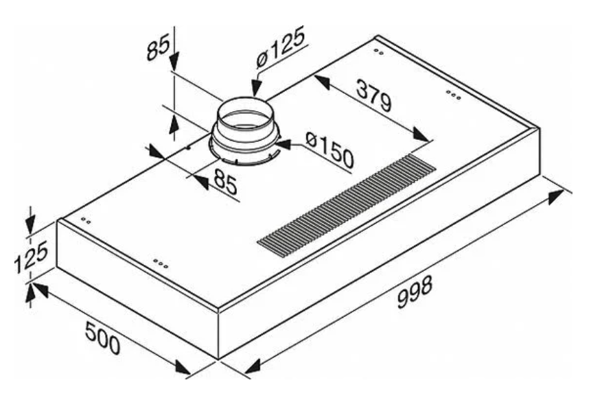MIELE DA1200 onderbouw dampkap - 100cm MIELE DA1200 onderbouw dampkap - 100cm