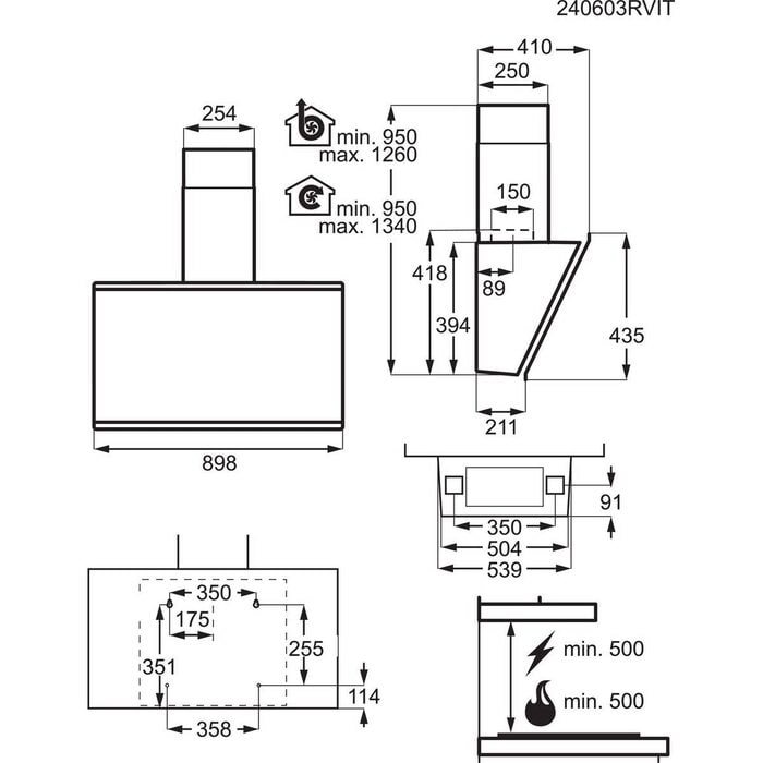 AEG GV77D91ST 7000 headfree dampkap - 90cm AEG GV77D91ST 7000 headfree dampkap - 90cm