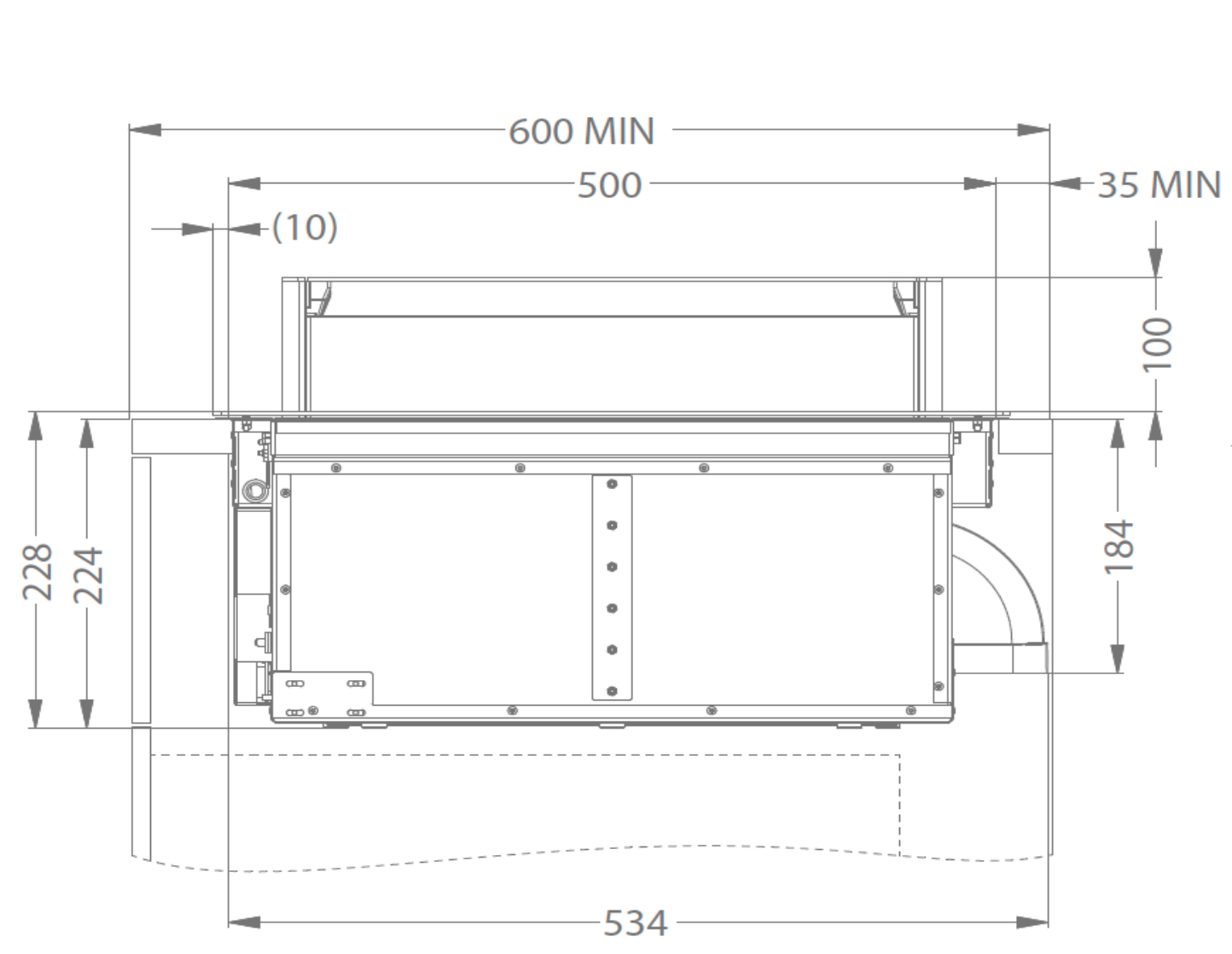NOVY 40008 kookplaat met afzuiging - 87cm