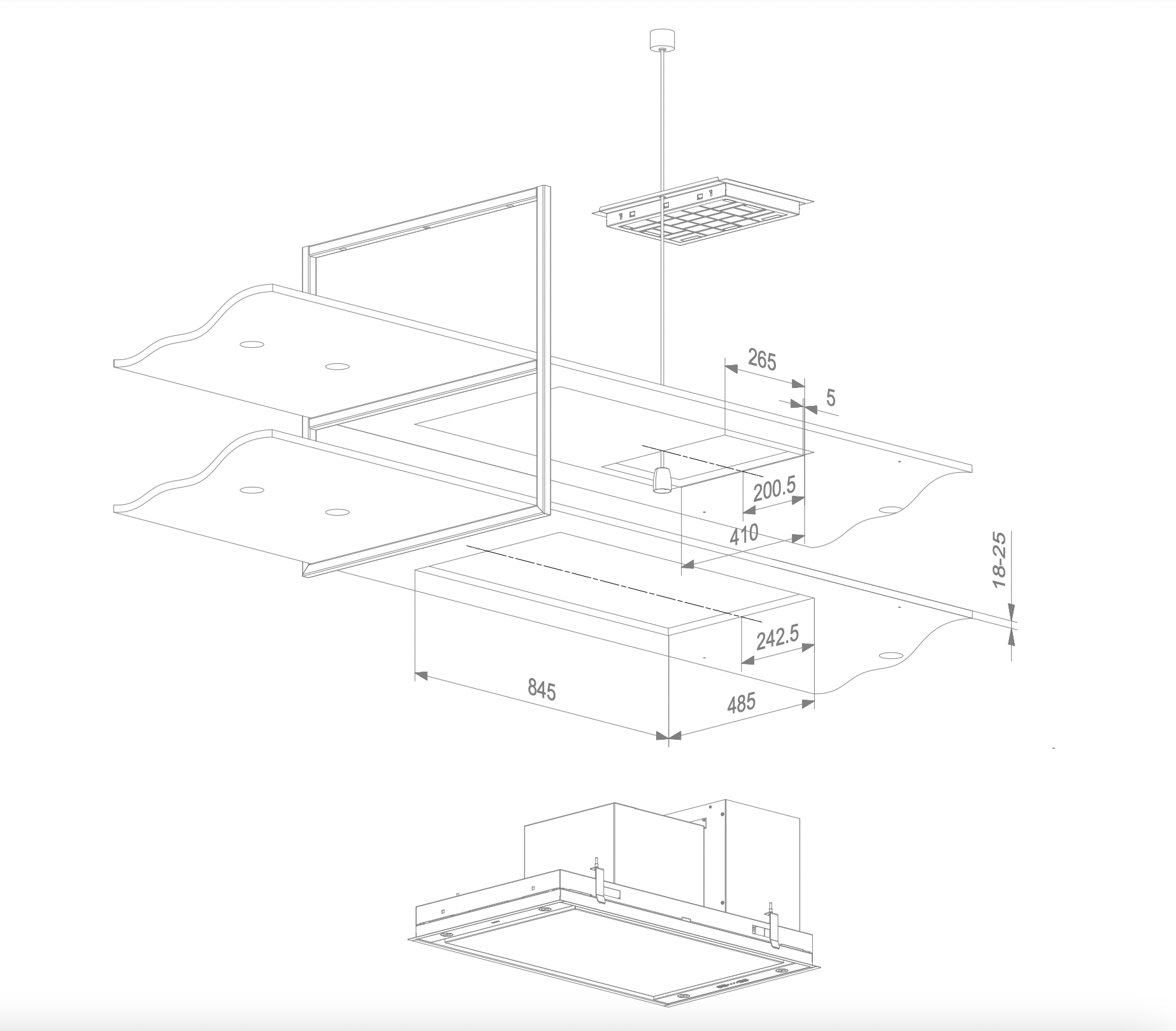NOVY 15007 eilanddampkap - 90cm NOVY 15007 eilanddampkap - 90cm