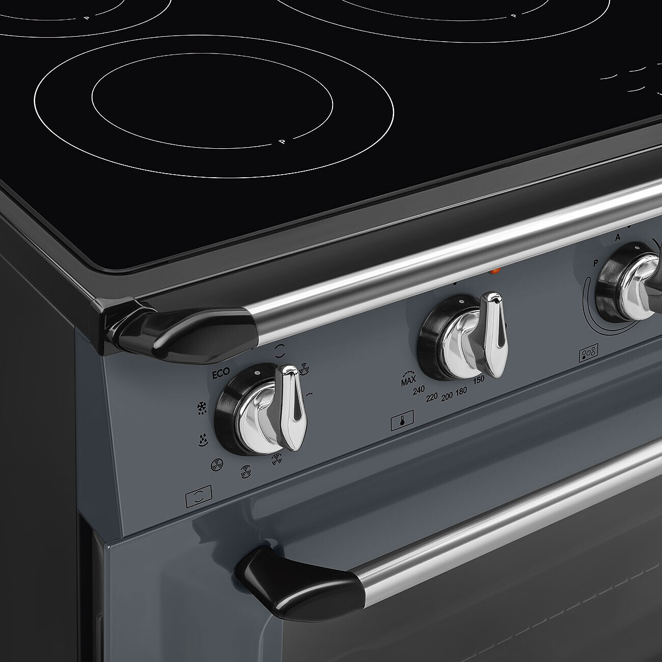 SMEG TR90IMGR fornuis met inductie kookplaat - 90cm