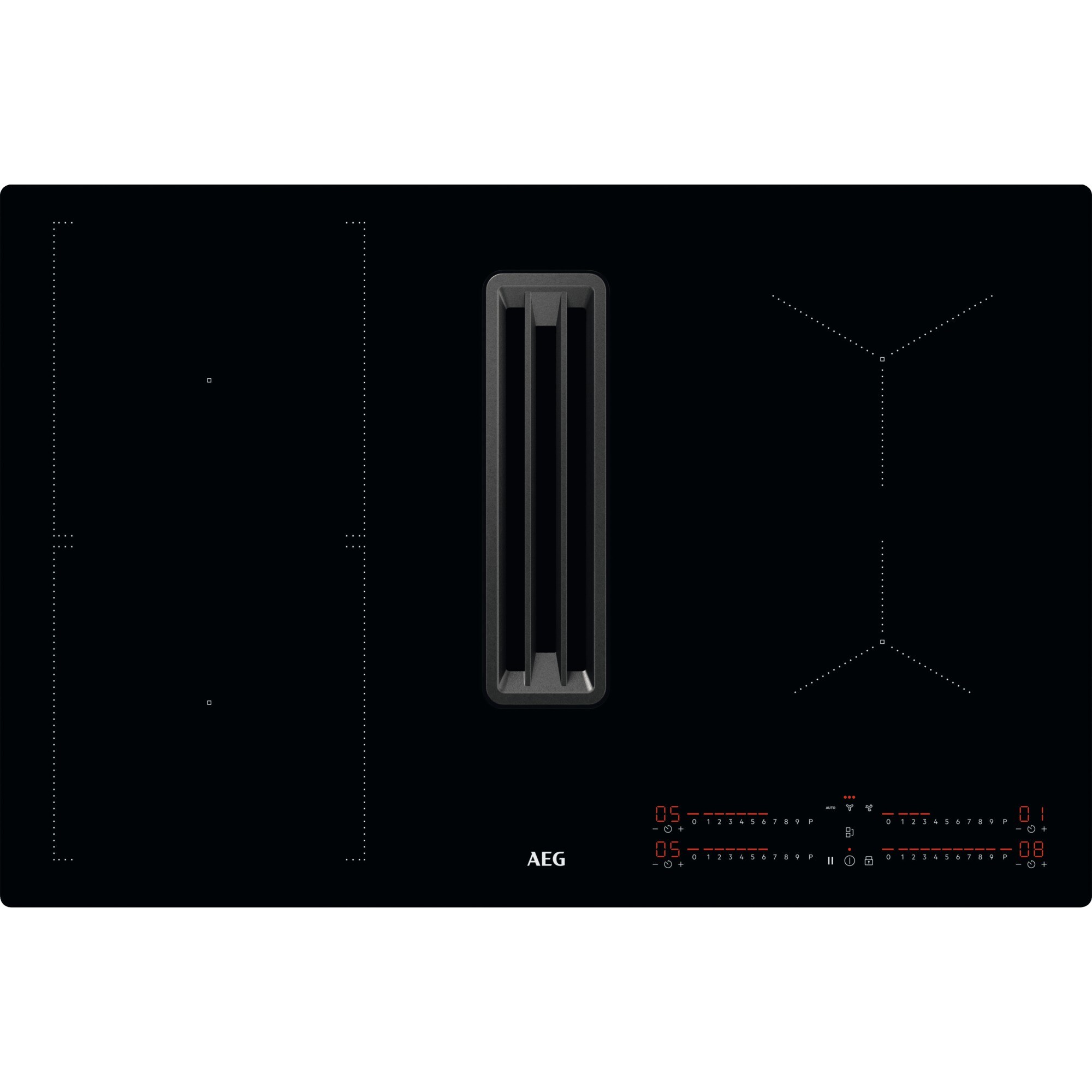 AEG CDE84543CB 6000 kookplaat met afzuiging - 80cm AEG CDE84543CB 6000 kookplaat met afzuiging - 80cm