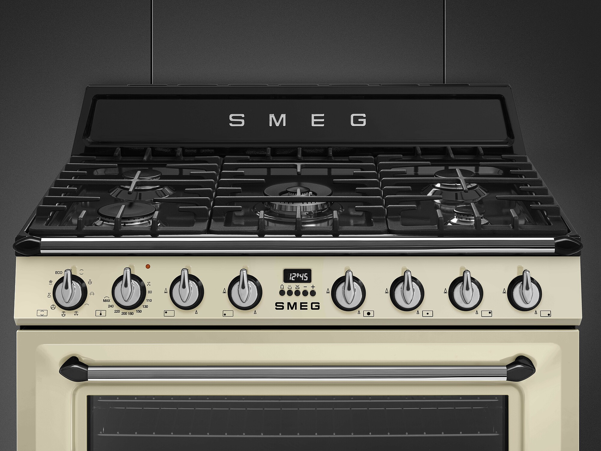 SMEG TR90P2 fornuis met gaskookplaat - 90cm