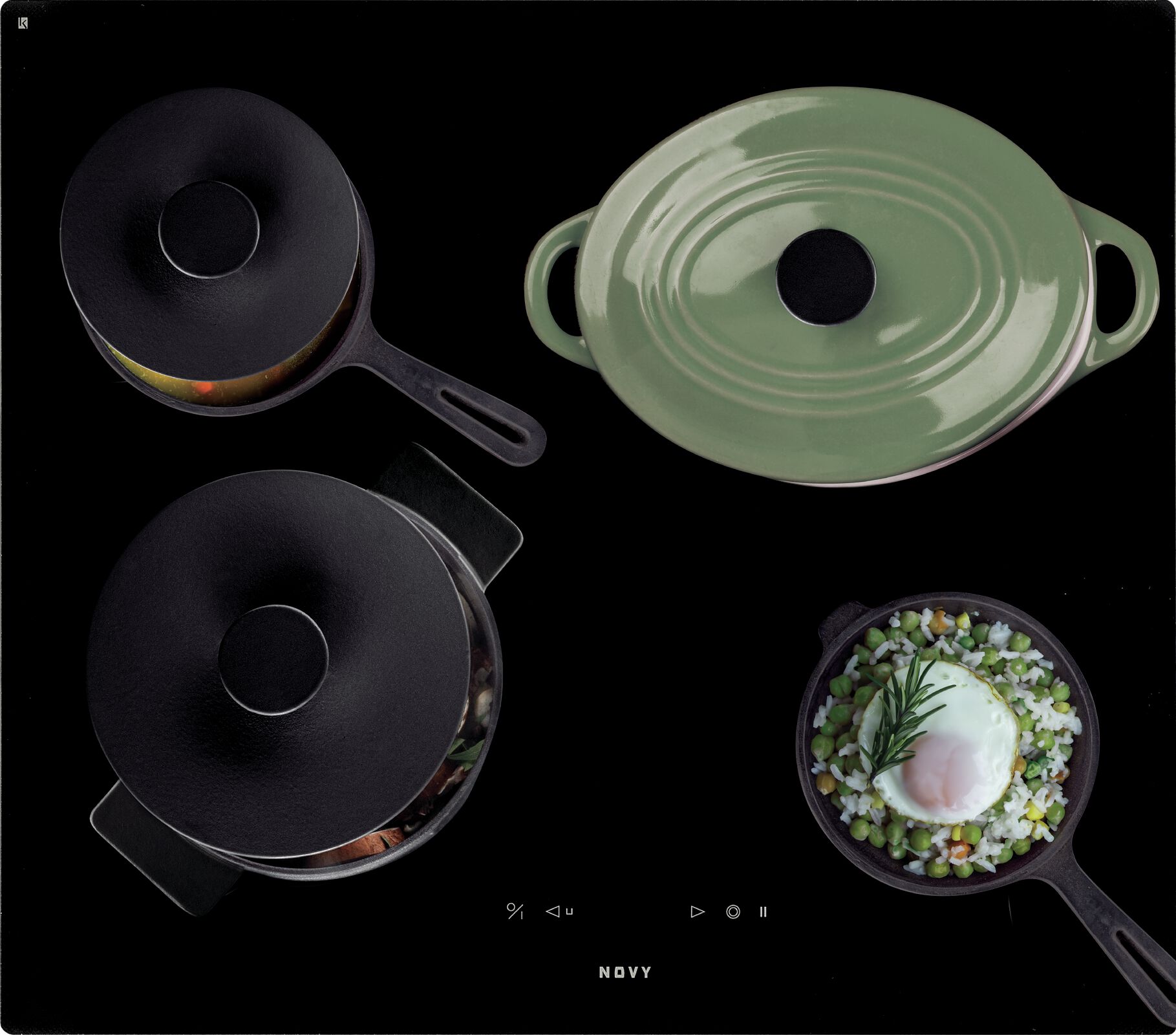NOVY 1102 vitrokeramische kookplaat - 60cm