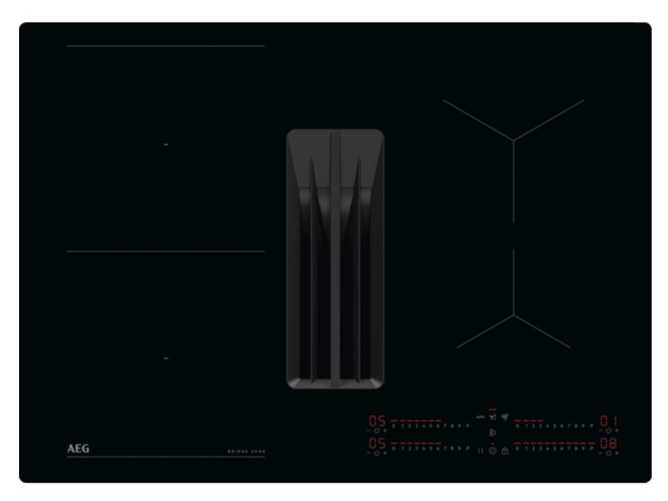 AEG TCH74B01FB 6000 kookplaat met afzuiging - 70cm AEG TCH74B01FB 6000 kookplaat met afzuiging - 70cm