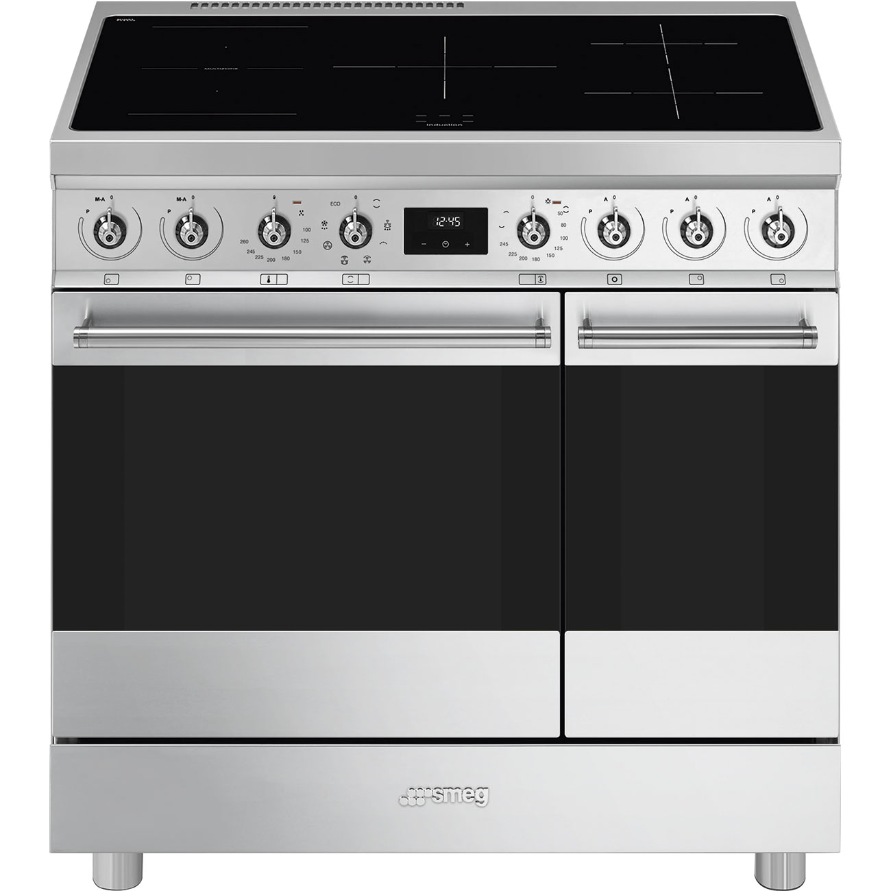 SMEG C92IMX2 fornuis met inductie kookplaat - 90cm