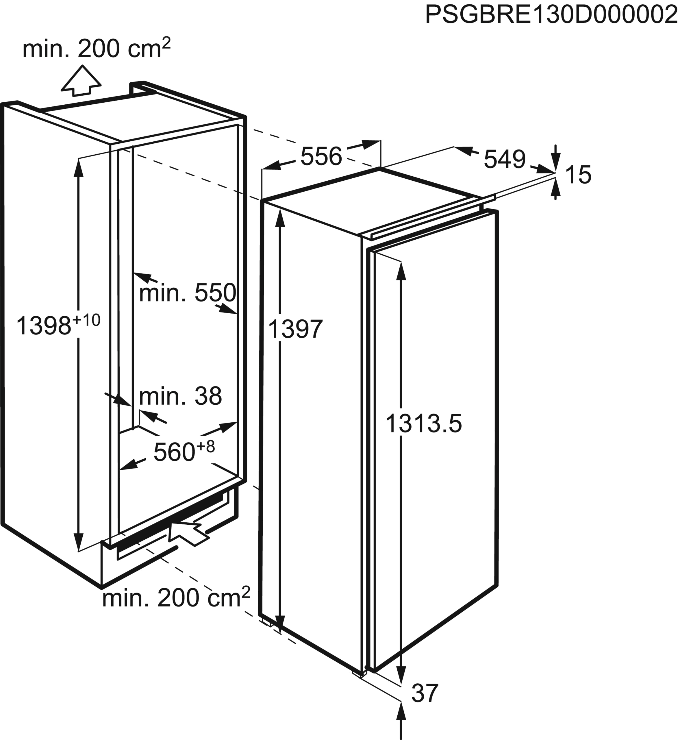 AEG SFE814D9ZC 9000 koelkast met vriesvak - 140cm AEG SFE814D9ZC 9000 koelkast met vriesvak - 140cm