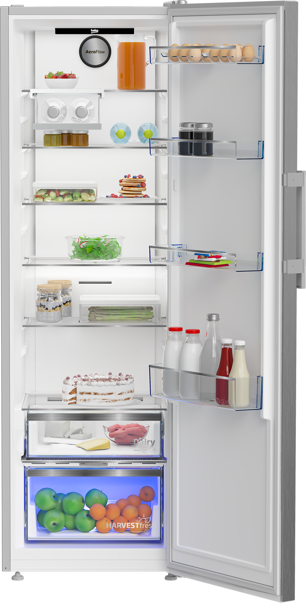 BEKO B7RMLNE445ZXP vrijstaande koelkast zonder vriesvak - 186cm BEKO B7RMLNE445ZXP vrijstaande koelkast zonder vriesvak - 186cm