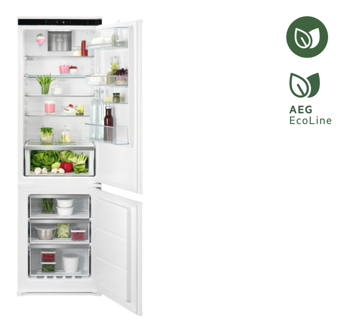 AEG NSC7G181DS 7000 koel-/vriescombinatie - 178cm AEG NSC7G181DS 7000 koel-/vriescombinatie - 178cm