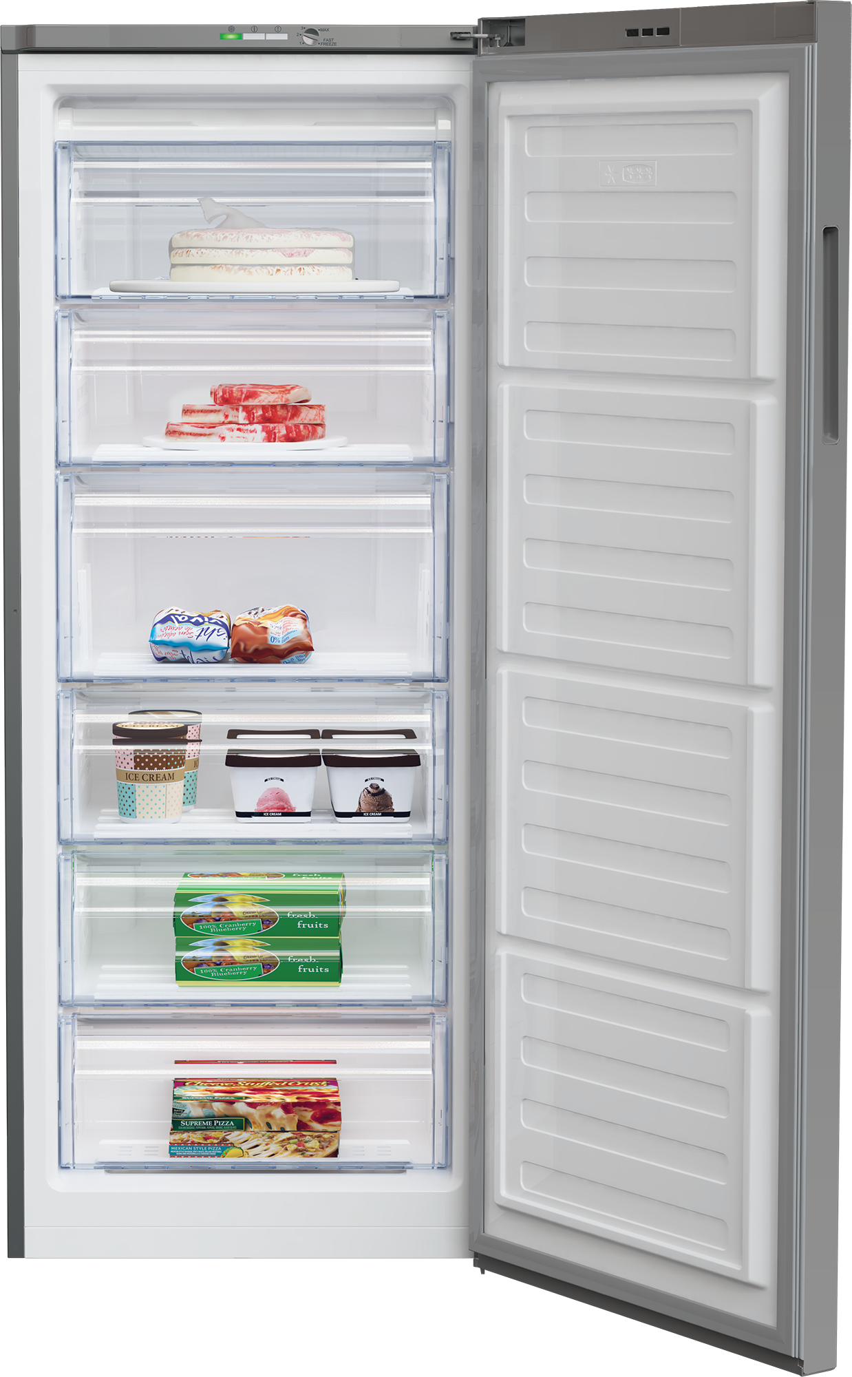 BEKO RFSA240M41SN vrijstaande vriezer - 151cm BEKO RFSA240M41SN vrijstaande vriezer - 151cm