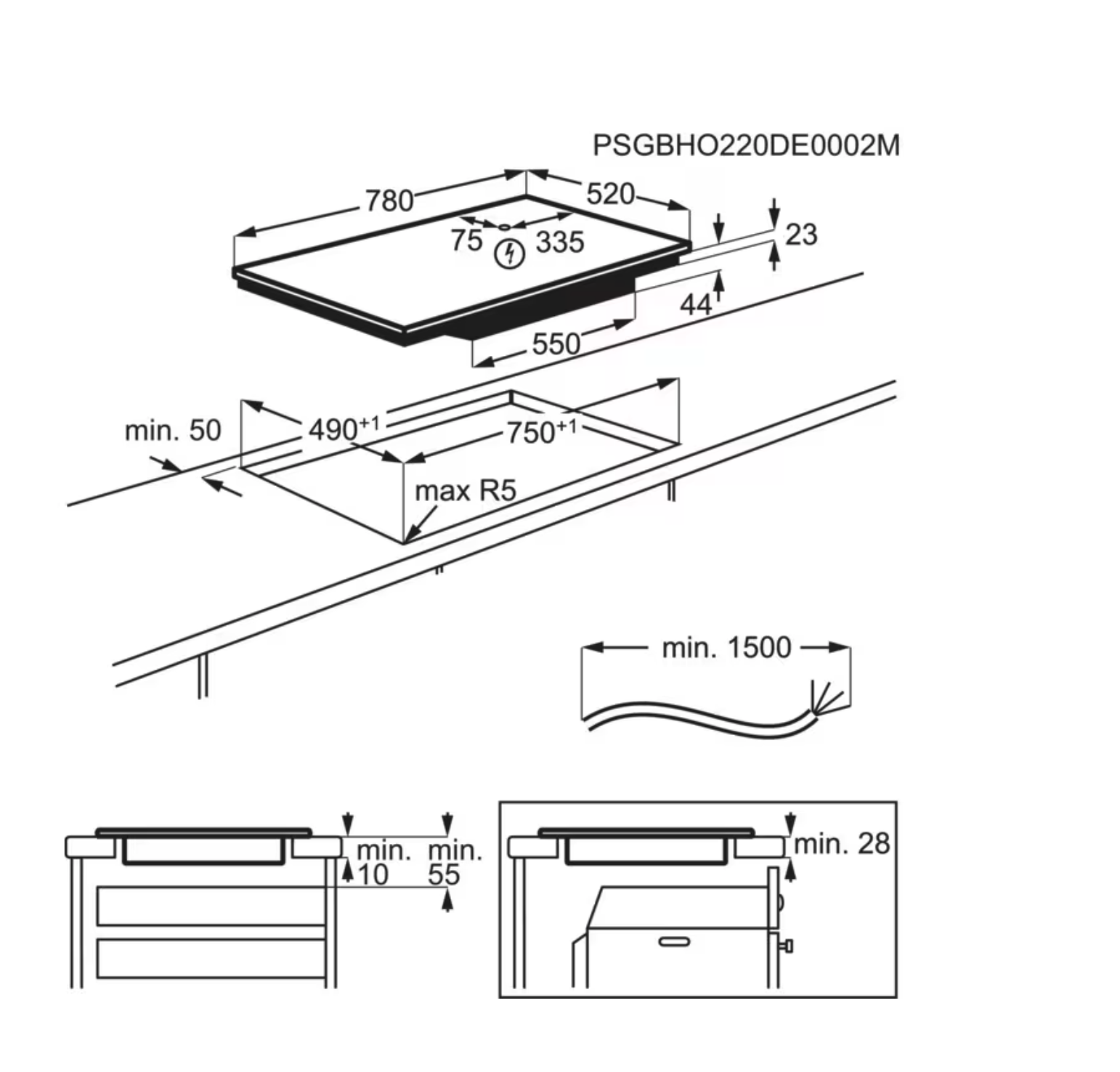 AEG TO84IU0FFB 6000 inductiekookplaat - 80cm