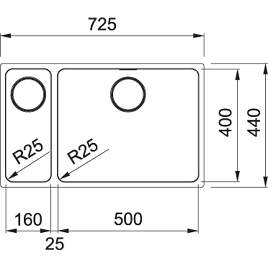 FRANKE MYX1605016R1 MYTHOS spoelbak FRANKE MYX1605016R1 MYTHOS spoelbak