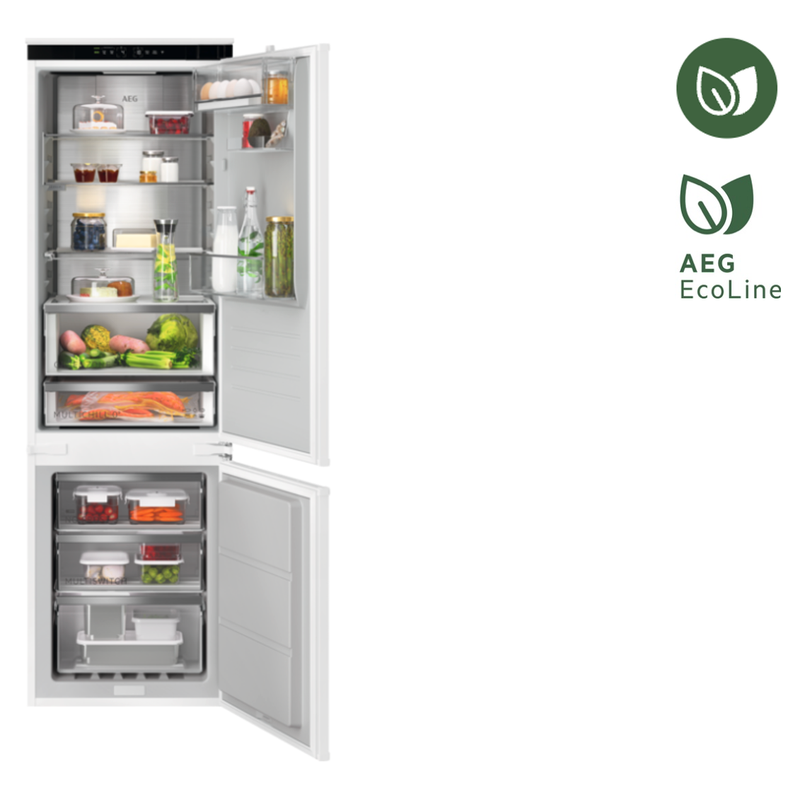 AEG NSC9V181CS 9000 koel-/vriescombinatie - 178cm