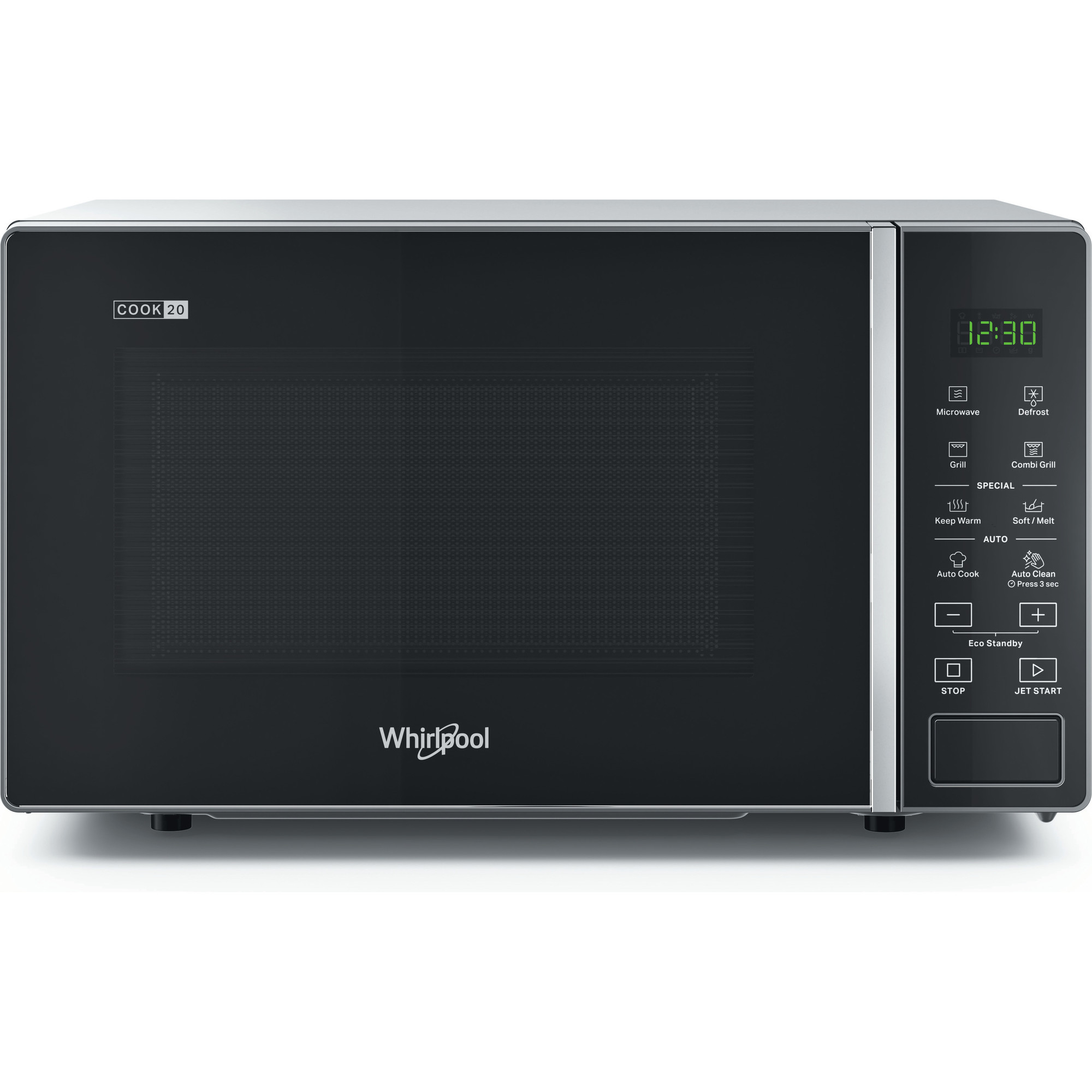 WHIRLPOOL MWP203SB vrijstaande microgolfoven met grill - 26cm
