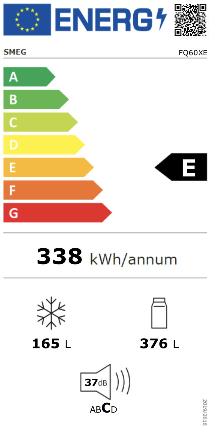 SMEG FQ60XE side-by-side - 182cm