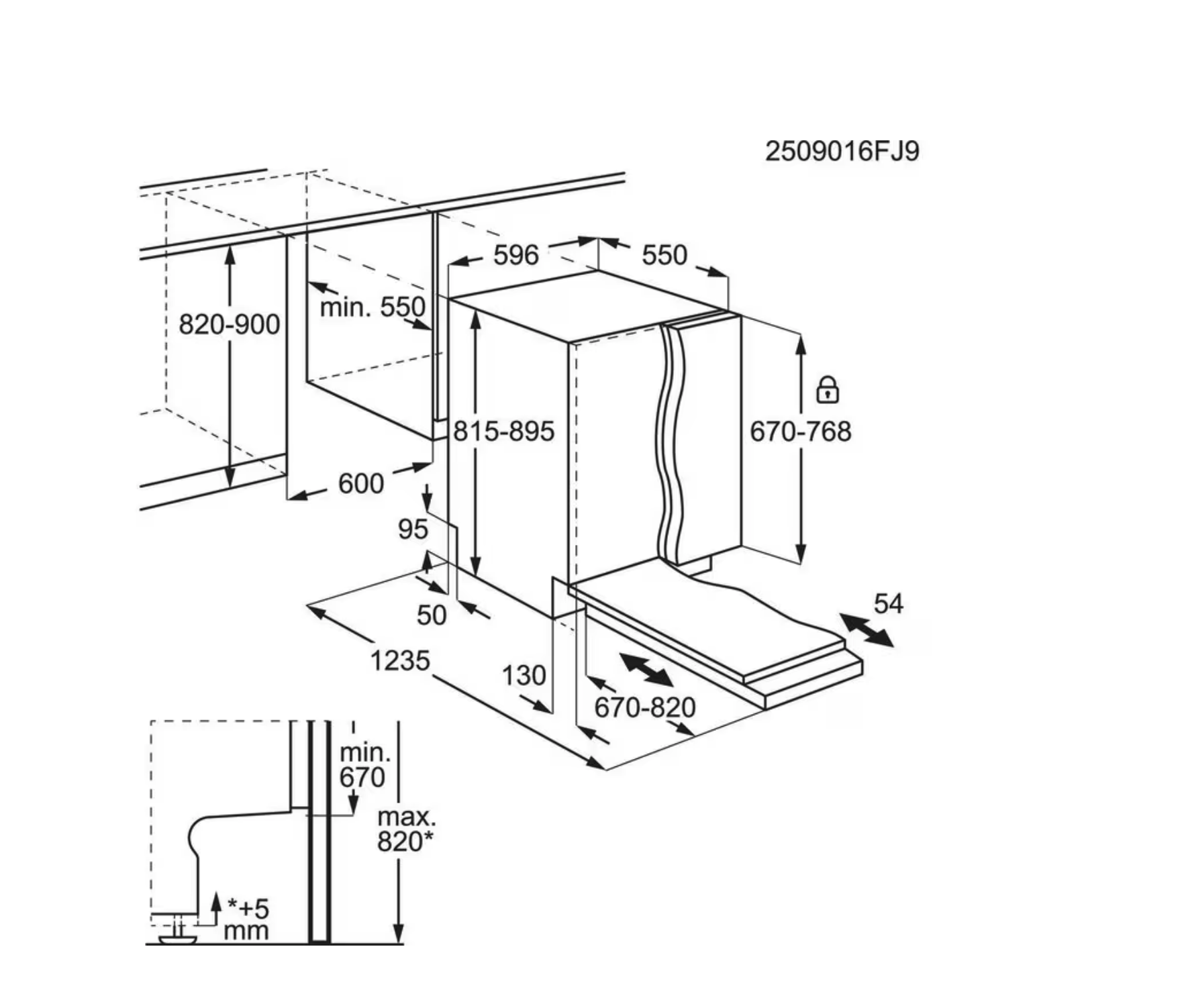 AEG GI7212A2SN 7000 vaatwasser volledig integreerbaar