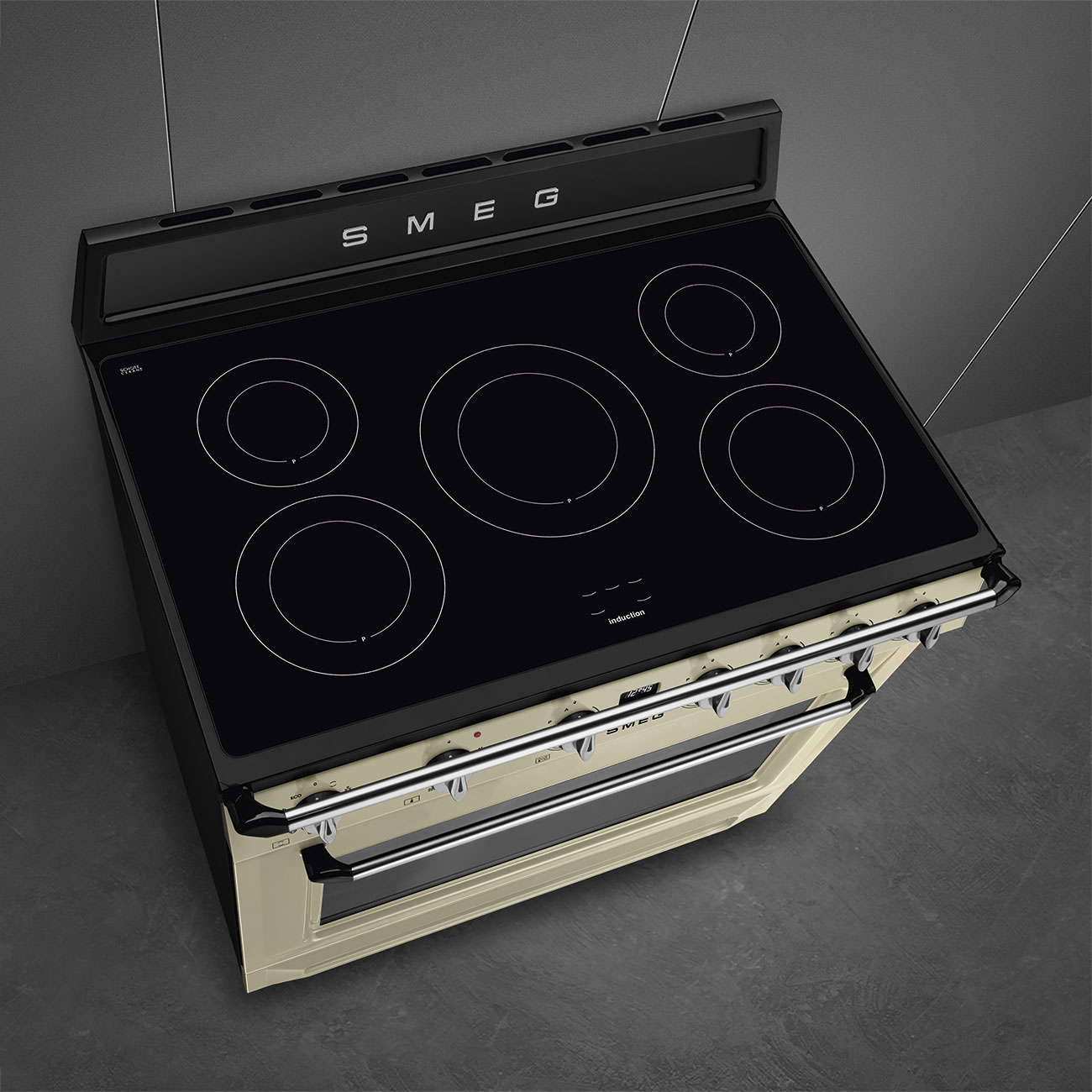 SMEG TR90IMP fornuis met inductie kookplaat - 90cm